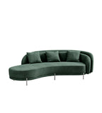 現代深綠色PU皮多座位梳化 Modern Dark Green PU Sofa