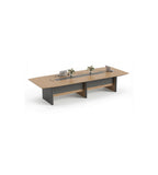 現代木紋帶線盒會議枱 Modern Wood Grain Conference Table