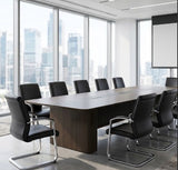 黑色弓形腳會議椅 Black Cantilever Conference Chair -3003D