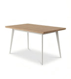 淺木色實木長方形白鋼腳茶餐廳餐枱 Modern Wood Dining Table