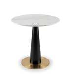Light Luxury White Marble Round Business Meeting Table