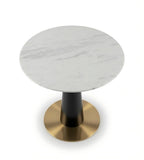 Light Luxury White Marble Round Business Meeting Table