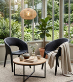 Hollow-Back Curved Design Lounge Chair