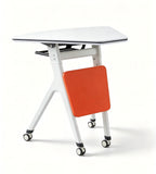 橙色拼白色摺叠可移動功能桌 Orange and white foldable movable functional table