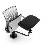 Modern Grey Aluminum Auditorium Chair with Tablet