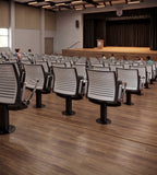 Modern Grey Aluminum Auditorium Chair with Tablet