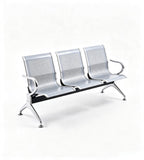 現代銀色鋼架帶扶手排椅 Modern Silver Steel Waiting Chair
