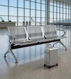 現代銀色鋼架帶扶手排椅 Modern Silver Steel Waiting Chair