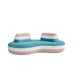 現代拼色布藝多座位充氣梳化 Modern Color-blocked Fabric Sofa