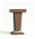 現代木紋防火板帶密碼鎖講台 Modern Wood Grain Podium with Lock