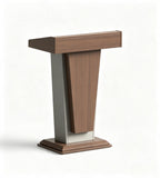現代木紋防火板帶密碼鎖講台 Modern Wood Grain Podium with Lock