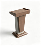 現代木紋防火板帶密碼鎖講台 Modern Wood Grain Podium with Lock