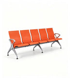 Modern Orange PU Armrest Waiting Chair