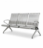 耐用不銹鋼高背帶扶手排椅 Durable Stainless Steel Waiting Chair
