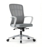 簡約灰白網背帶轆辦公椅 Minimalist Grey Mesh Office Chair