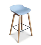 Modern Light Wood PP Bar Stool