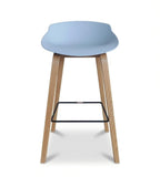 Modern Light Wood PP Bar Stool