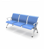 Modern Blue PU Multi-Seater Waiting Chair