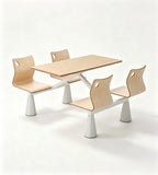 Light Wood White Circular Handle Set