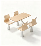 Light Wood White Circular Handle Set