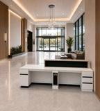 大理石紋現代接待前台	Modern Marble-Texture Reception Desk