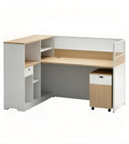 Multifunctional office desk with a screen