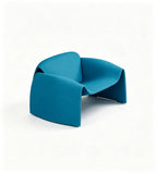 Creative Minimalist Blue PU Leather Single-Seater Sofa