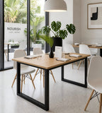 Minimalist Wood Rectangle Dining Table