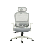 灰色網背頭枕可調節帶轆辦公椅 Grey Mesh Office Chair