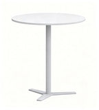 Minimalist White Metal Round Coffee Table