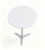 Minimalist White Metal Round Coffee Table