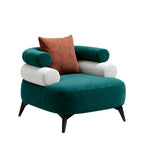 現代綠色貓抓布單座位梳化 Modern Green Fabric Single Sofa