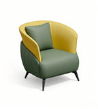 Modern Stylish Yellow-Green PU Leather Single-Seater Sofa