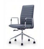 意大利真皮自重式升降傾仰辦公椅 Italian Leather Self-adjusting Office Chair