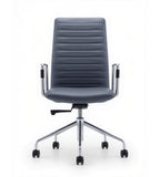 意大利真皮自重式升降傾仰辦公椅 Italian Leather Self-adjusting Office Chair