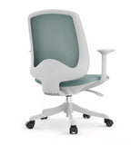 簡約白框網背帶轆辦公椅 Minimalist White Frame Mesh Office Chair