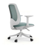 簡約白框網背帶轆辦公椅 Minimalist White Frame Mesh Office Chair