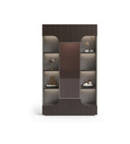 現代深木色高身儲物櫃 Modern Dark Wood Tall Storage Cabinet