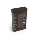 現代深木色高身儲物櫃 Modern Dark Wood Tall Storage Cabinet
