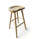 Nordic Natural Ash Wood Backless Bar Stool