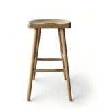 Nordic Natural Ash Wood Backless Bar Stool