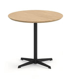 簡約原木色金屬四星腳圓形茶几 Minimalist Natural Wood Metal Frame Round Coffee Table