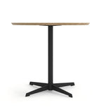 簡約原木色金屬四星腳圓形茶几 Minimalist Natural Wood Metal Frame Round Coffee Table