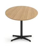 簡約原木色金屬四星腳圓形茶几 Minimalist Natural Wood Metal Frame Round Coffee Table