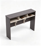 現代深木色防火板帶儲物講台 Modern Dark Wood Podium with Storage