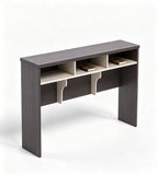 現代深木色防火板帶儲物講台 Modern Dark Wood Podium with Storage