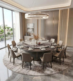 立體拼接底座電動大圓檯 Sculptural Segmented-Base Electric Banquet Table