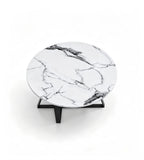 Modern White Marble Pattern Round Coffee Table