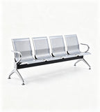 現代銀色鋼架帶扶手排椅 Modern Silver Steel Waiting Chair