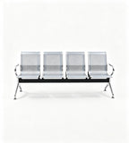 現代銀色鋼架帶扶手排椅 Modern Silver Steel Waiting Chair
